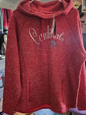Antigua Red Women's Recruit Hooded Pullover CARDINALS HOODIE NEW XL